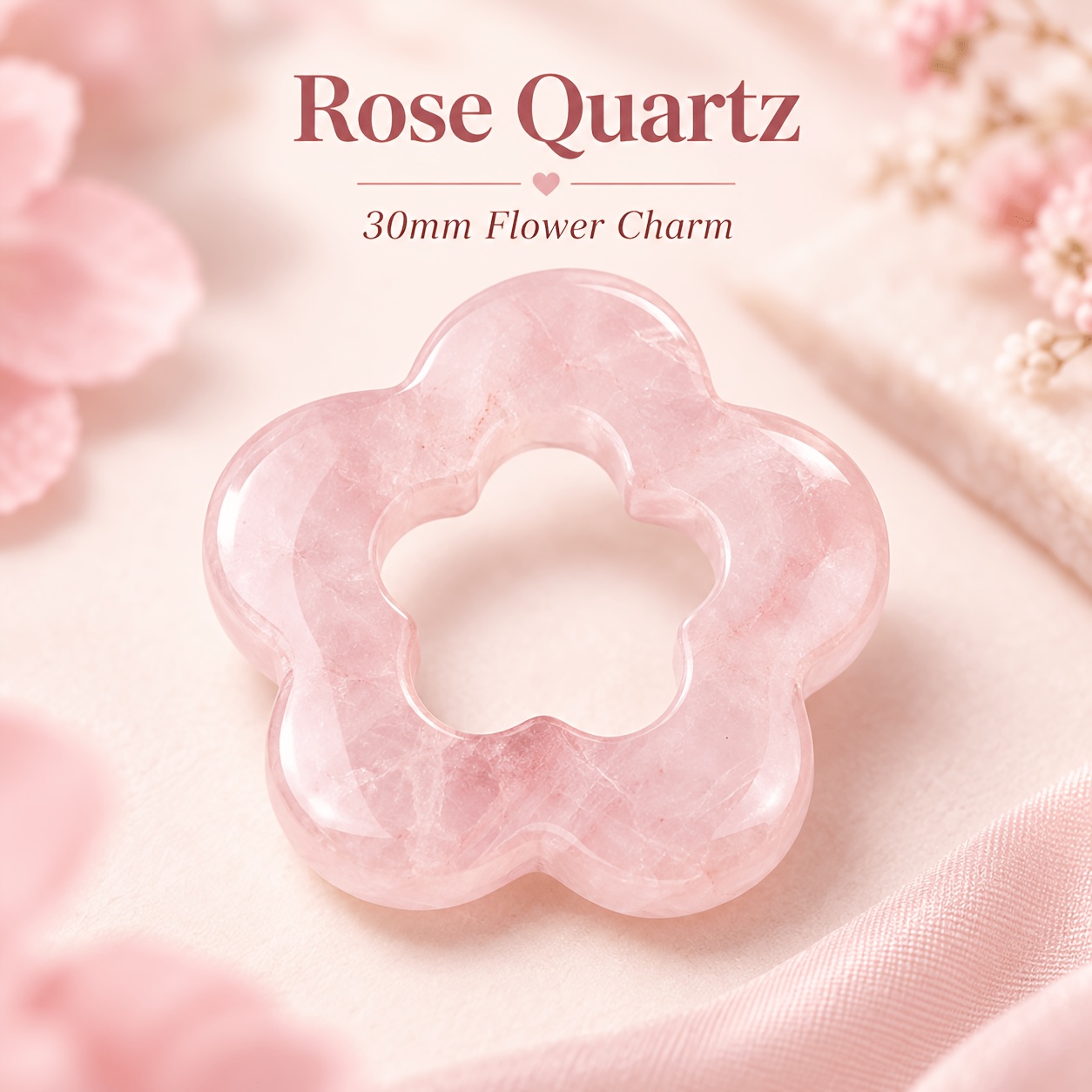 30Mm Hollow Flower Charm Pendant for Jewellery Making